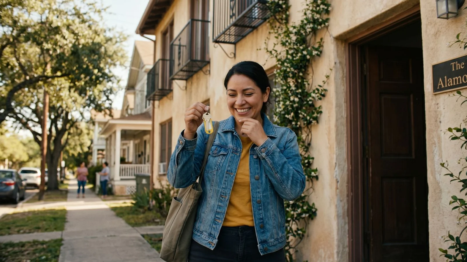 Renter holding keys after a successful move-out