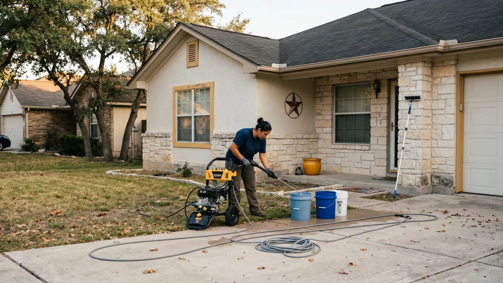 Texas suburban home exterior